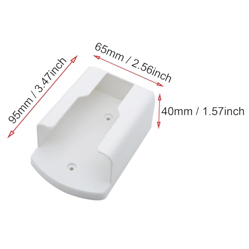 Wall Mounted Remote Control Holder - Self-Adhesive Phone Storage (White)