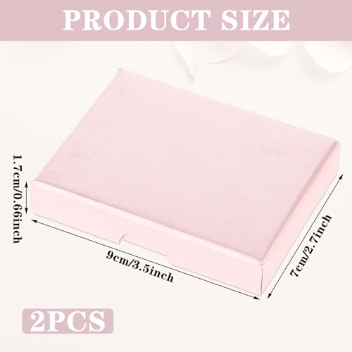 DIVINA VITAE Small Pink Jewelry Gift Boxes with Lids - 2 Pack