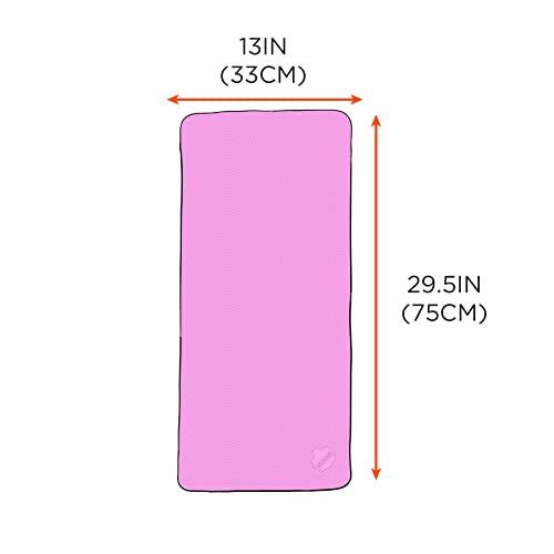 Ergodyne Chill Its 6602 Evaporative Cooling Towel - Pink, 13in x 29.5in