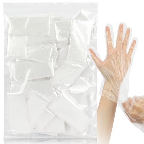 Disposable Food Safe Plastic Gloves 100 Pcs Thickened Kitchen Gloves