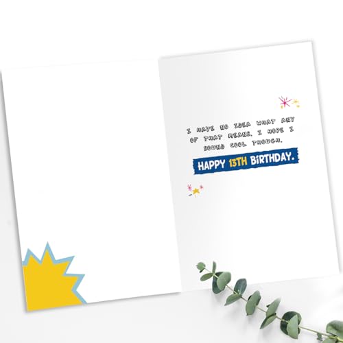 Trendy 13th Birthday Card for Teens | Gen Z Meme Design