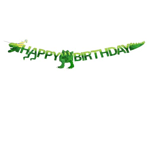 Dinosaur Birthday Party Set - 7pcs Plates, Napkins, Forks & Banner