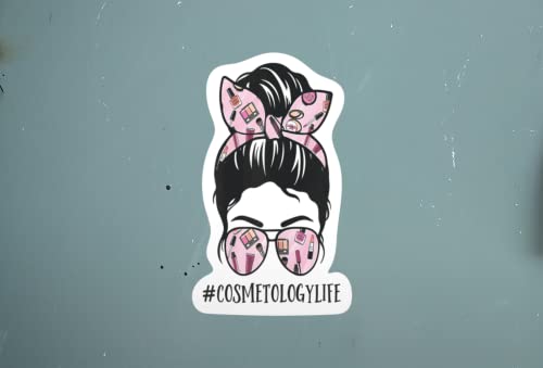 Cosmetology Hairdresser Makeup Stylist Inspirational Vinyl Sticker 2-Pack