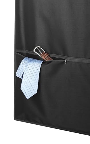Whitmor Deluxe Garment Bag with Zipper Pocket - 42" Black, 3 Pack