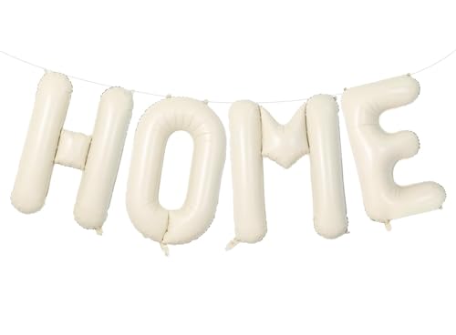 Beige HOME Letter Balloon Set - 40 Inch Foil Party Decor
