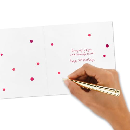 Hallmark 16th Birthday Card for Her - Seriously Sweet Design