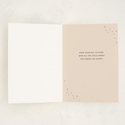 Minted Birthday Greeting Card - Sprinkles Cupcake Design, 5x7 w/ Envelope