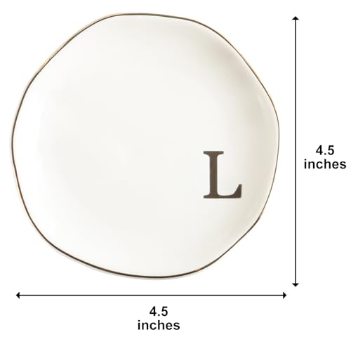 Personalized Ceramic Jewelry Tray Ring Dish - A Monogrammed 4.75"