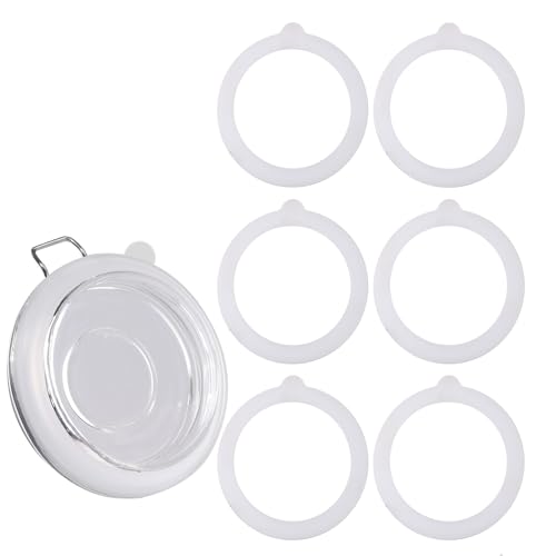 6pcs White Silicone Replacement Gaskets for 3.5 Inch Jar Seals