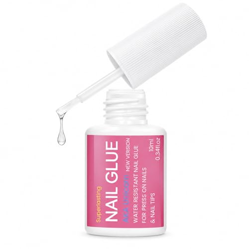 AKA Unicorn 10ml Super Strong Nail Glue - Quick Dry Brush-On for Press Ons