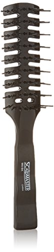 Scalpmaster 7 Rows Vent Hair Stylist Brush Black 8 Inch