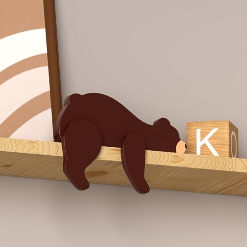 Wooden Bear Nursery Decor - Adorable Woodland Shelf Sitter
