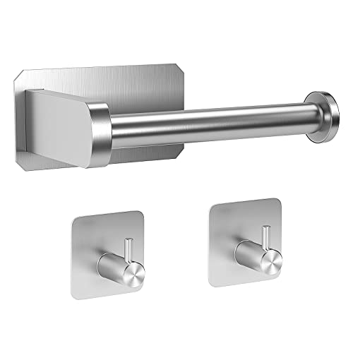 Anfly Brushed Nickel RV Toilet Paper Holder with Hooks