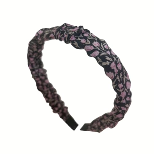 Satin Ruched Headband Set for Women and Girls, Colorful Floral Hair Hoops