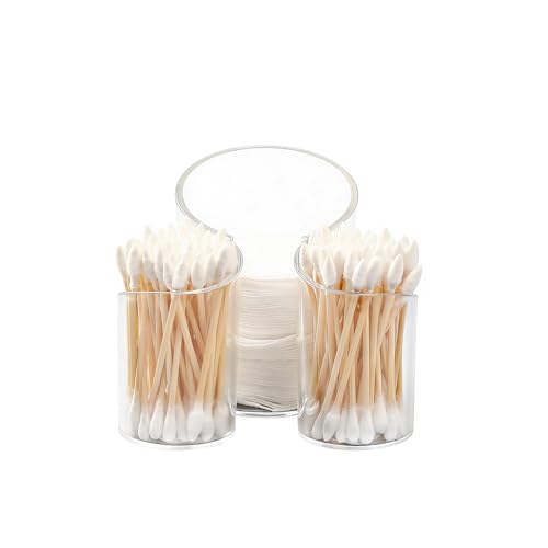 Cotton Pad Holder - Multi-Compartment Organizer for Bathroom