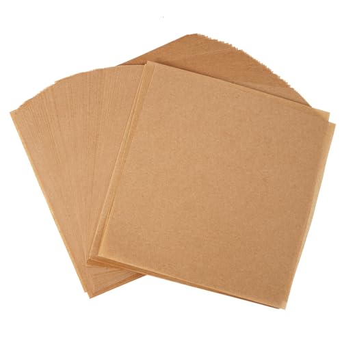 200Pcs 6x6 Inch Unbleached Parchment Paper Squares - Non-Stick Cooking Sheets