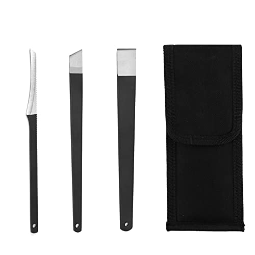Pedicure Knife Set 3-Piece Stainless Steel Ingrown Toenail Removal and Callus Tool with Storage Bag