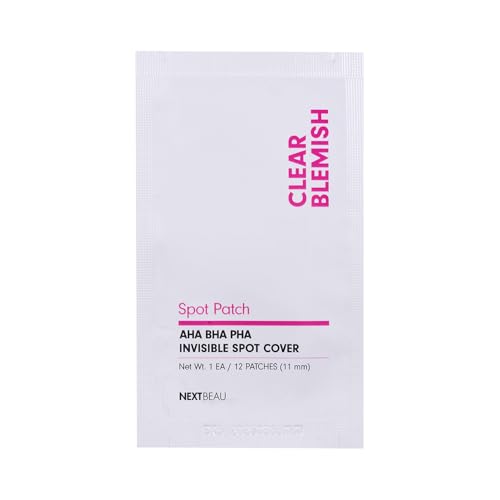 NEXTBEAU Hydrocolloid Acne Patches with AHA BHA PHA & Tea Tree 120ct