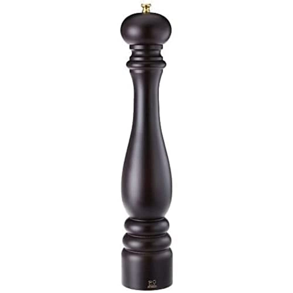 Peugeot Paris Classic Manual Pepper Mill - Adjustable Grinder - Beechwood, Chocolate, 16-Inch
