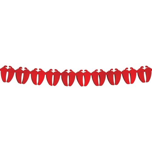 Beistle Chili Pepper Garland - 12ft Festive Party Decoration