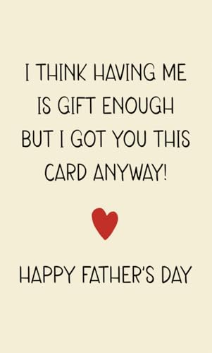 Funny Father's Day Card - Humorous Gift for Dad & Grandpa