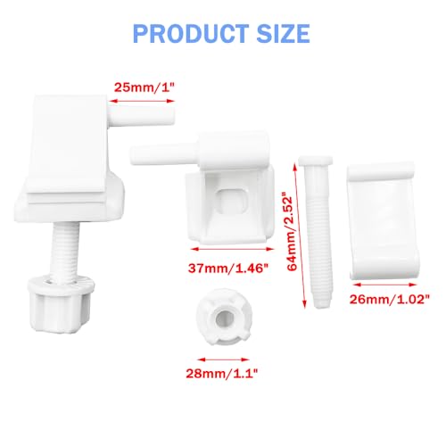 URIMPAVIDO Toilet Seat Hinge Replacement Bolts and Nuts - 2 Pack
