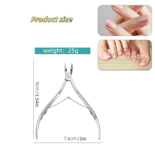 TIKMNO 2 Pcs Professional Cuticle Trimmer Set – Stainless Steel Nippers