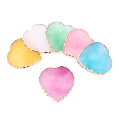 Resin Nail Art Palette and Polish Mixing Plate with Gold Edge