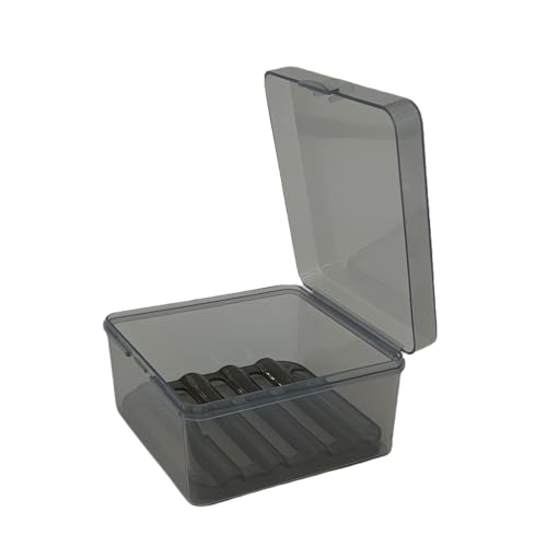 Vonpri Travel Soap Container with Draining Layer - Transparent Black