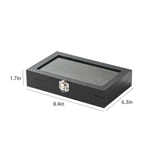 30-Slot Black Ring Organizer Box for Jewelry Storage