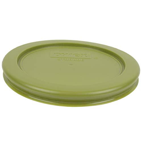 Pyrex 7202-PC 1-Cup Olive Green Food Storage Replacement Lids (2-Pack) - BPA-Free & Dishwasher Safe