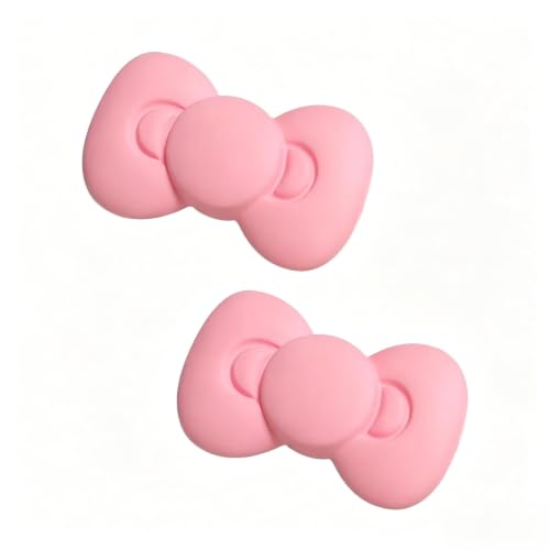 Pink Bow Hair Clips 2-Piece Set Cute Kawaii Barrettes for Women and Girls