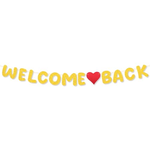 Glitter Welcome Back Banner for School & Home Parties