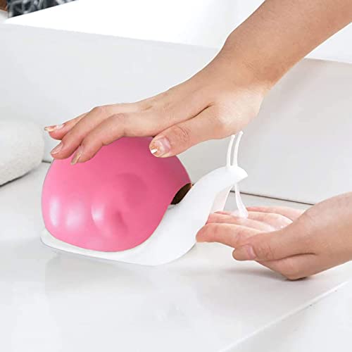 Cute Pink Snail Soap Dispenser - 120ml Hand Pump for Kids