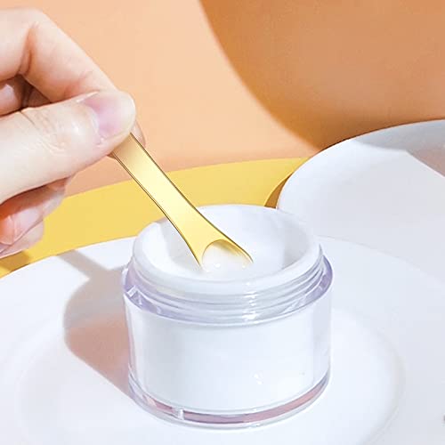 WLLHYF Mini Metal Makeup Spatula - 3 Pack Reusable Cosmetic Scoop for Face Mask and Cream