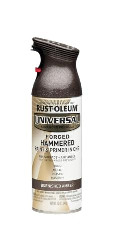 Rust-Oleum Universal Hammered Spray Paint, Burnished Amber, 12 oz