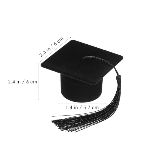 Totority Graduation Cap Ring Box - Velvet Jewelry Case for Keepsakes