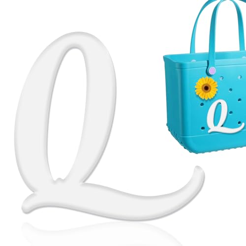 Customizable Alphabet Letter Charms for Bogg Bags - White