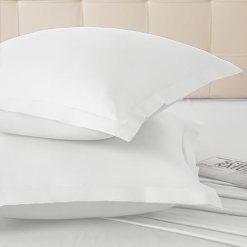Homiest White Euro Sham Covers, 18x18 Inch Soft Microfiber Set of 2