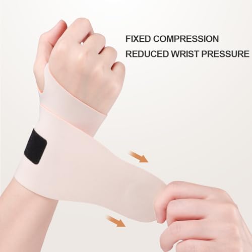 2 Pack Wrist Brace Support for Carpal Tunnel Pain Relief, Ultra Thin Elastic for Tear, Ulnar Wrist wraps Repetitive Wrist Use Injury, Fit Left or Right Hand, Small and Medium Hands Sizes