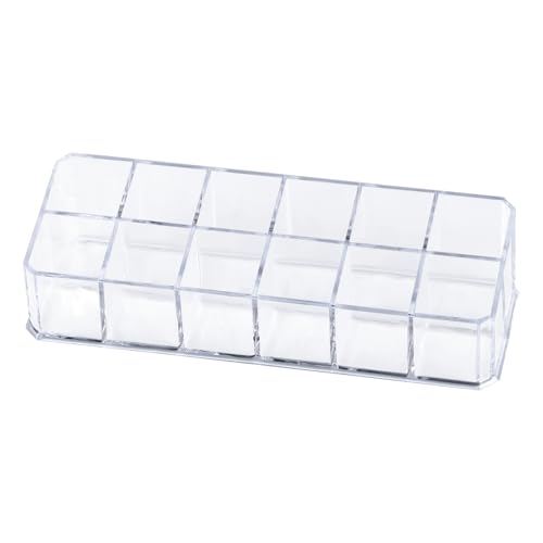 12-Slot Acrylic Lipstick Organizer Case - Stylish Storage Solution