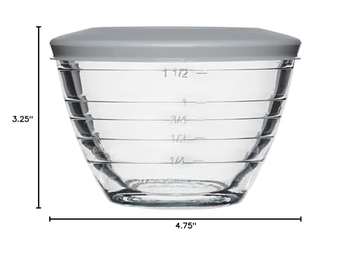 Anchor Hocking Glass 6 Piece 2 Cup 4-IN-1 PREP BOWLS