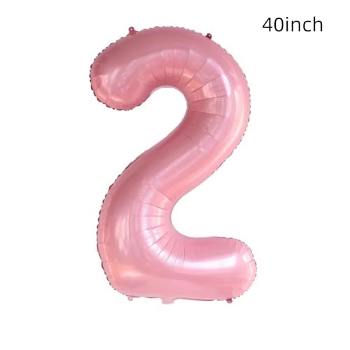 Daisy 2nd Birthday Party Decoration Set - 40 Inch Pink Number 2 Balloon