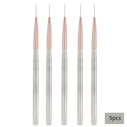 5-Piece Ultra-Fine Nail Liner Brush Set for Art Detailing & French Tips
