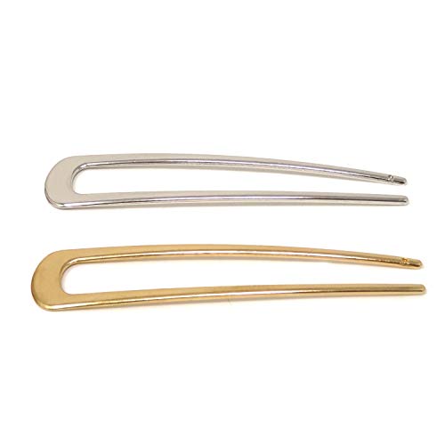 Honbay Metal U-Shaped Hair Pins and Forks, 2-Piece Set