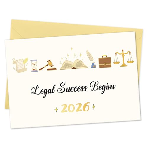 Gold Foil Law School Graduation Card 2026 - JD & LLM Gift