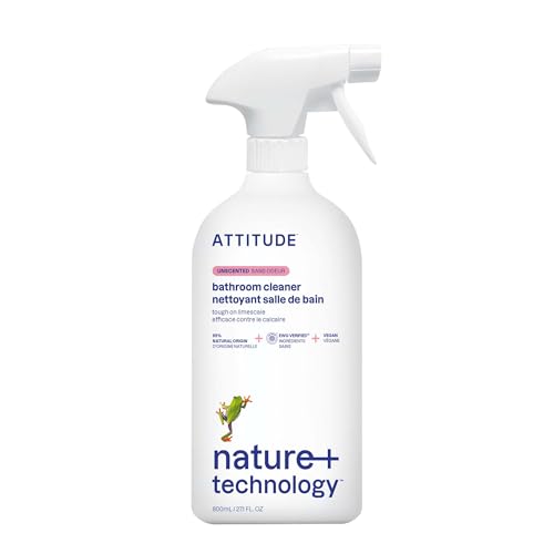 ATTITUDE Bathroom Cleaner Spray, EWG Verified Plant-Based Formula, 27.1 Fl Oz