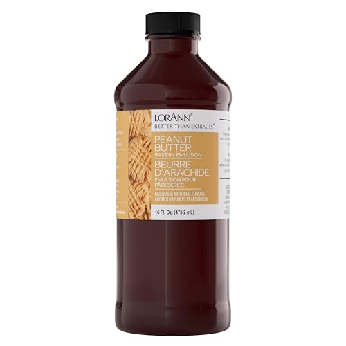 LorAnn Oils Peanut Butter Emulsion & Flavoring - 16 Fl Oz, Baking Essential