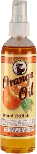 Howard Orange Oil Wood Polish for Furniture & Antiques, 8 Fl Oz