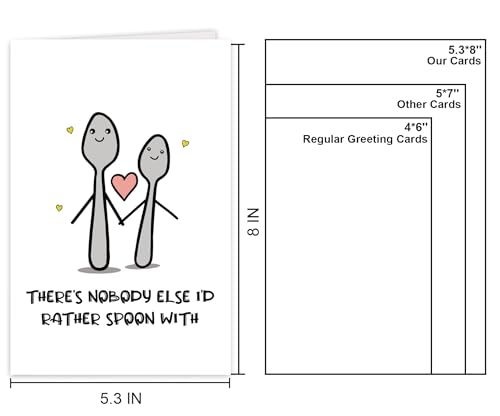 Funny Valentine's Day Card for Couples - Unique Spoon Lover Design